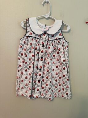 Stitchy Fish Nautical Sailboat Print Dress - White & Red